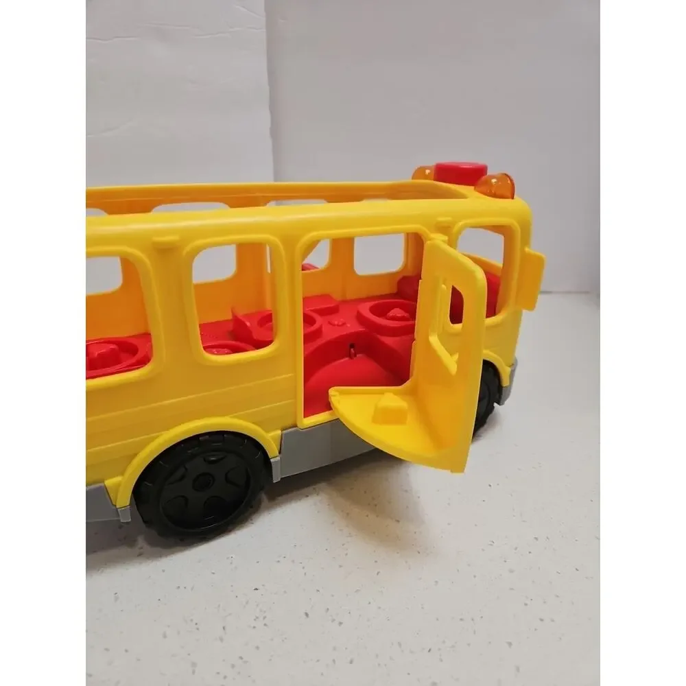 Fisher Price Little People Sit with Me School Bus 5 Figures Lights/Sounds‎ Works